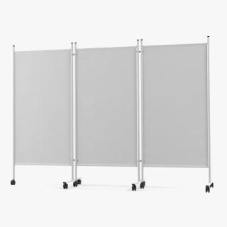 Privacy Screen for Doctors Office White 3D model