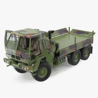 3D Oshkosh FMTV Camouflage Cargo Truck 6x6 Rigged
