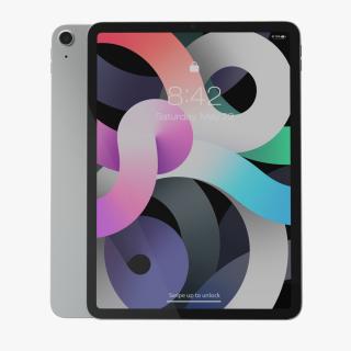 3D Apple iPad Air 4 2020 Silver model
