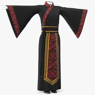 3D model Chinese Clothes Set for Man Traditional Style