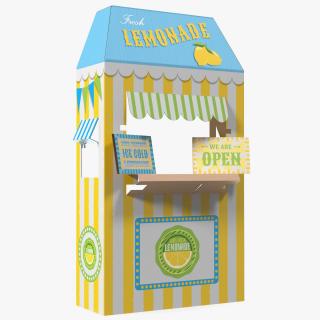 3D model Lemonade Booth Cardboard Stand