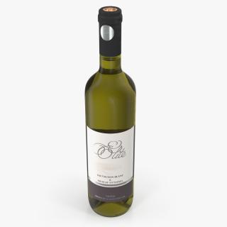 White Wine Bottle 3D