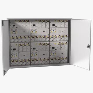 3D Industrial Large Cabinet With Electrical Panel