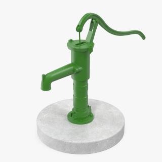 Hand Water Pump Rigged 3D