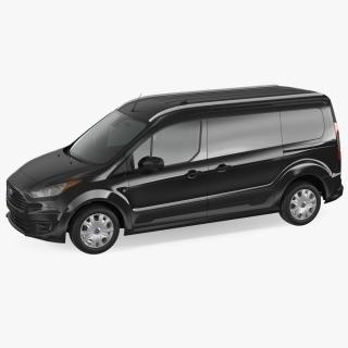 Ford Transit Connect Tailgate Black Rigged 3D