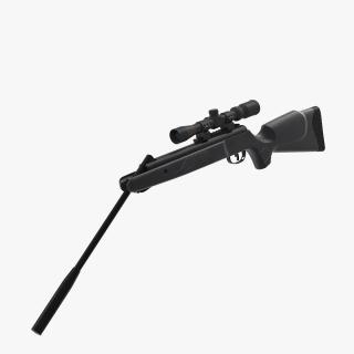 3D model Break Barrel Air Rifle with Scope Rigged