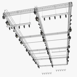 3D model Roof Mounted Stage Lights