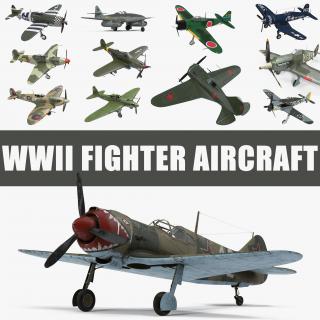 WWII Fighter Aircraft Collection 3D