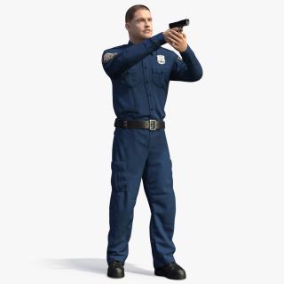 3D model NYPD Cop Aiming