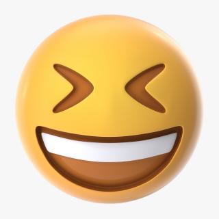 3D model Smiling With Closed Eyes Emoji