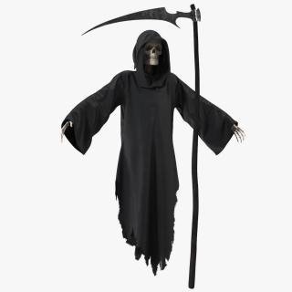 Grim Reaper with Scythe Set Rigged 3D model