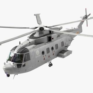 3D AgustaWestland AW101 Helicopter Italian Navy Rigged