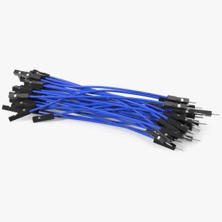 Jumper Wires Blue 3D