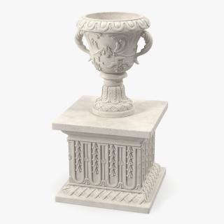 3D model Provence Planter Urn On Plinth