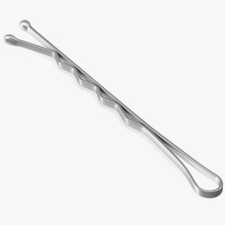 3D Secure Hold Bobby Pin Silver model