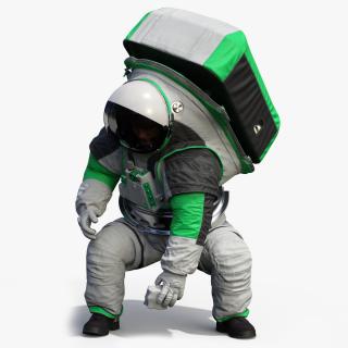 3D model Astronaut Wearing xEMU Working Pose