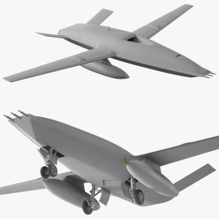Aerial Refueling Drone Rigged 3D model