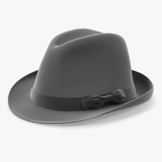 Grey Hat with Bow 3D