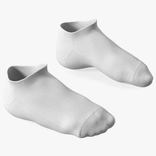 3D Socks Grey on The Foot Standing