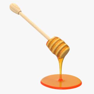 3D Honey Dripping from Wooden Honey Drizzler