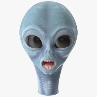 3D Space Alien Head