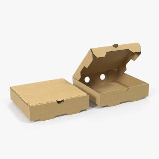 Paper Pizza Boxes 3D
