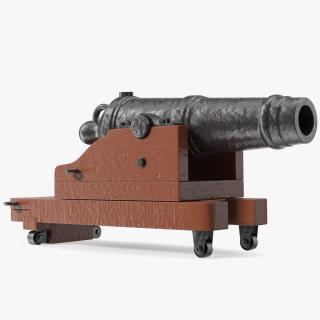 3D model Old Ship Cannon