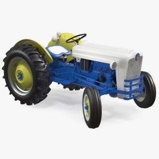 3D Restored Vintage Tractor Rigged