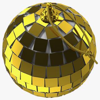 Small Christmas Tree Discoball Golden 3D