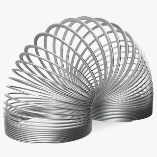 3D Metal Toy Spring Curved model