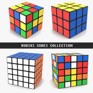 3D Rubiks Cubes Collection model