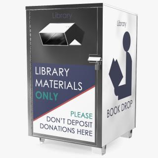Library Book Return Box Metallic 3D
