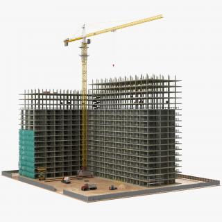 3D Building Construction with Equipment
