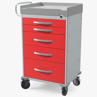 3D General Purpose Medical Cart with Drawers