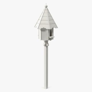 3D Dovecote for Two Nests Painted White