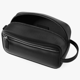 3D model Leather Cosmetic Bag Open