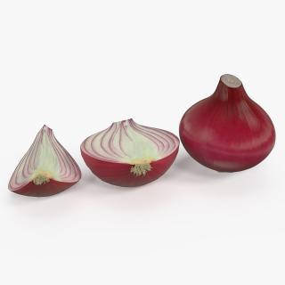 Red Onions Fur 3D model