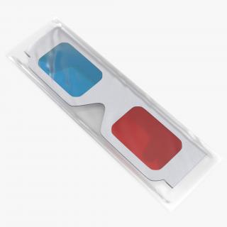 3D Red Cyan Cardboard 3D Glasses Folded