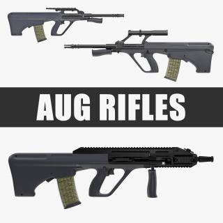 3D AUG Rifles Collection 3 model