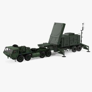 HEMTT M985 with Patriot AN MPQ53 Radar Green 3D model