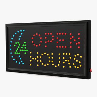 3D LED Sign Decor for Business Open 24 Hours