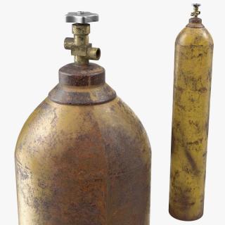 3D Oxygen Gas Cylinder Old model
