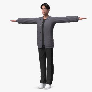 3D Chinese Man T-Pose model