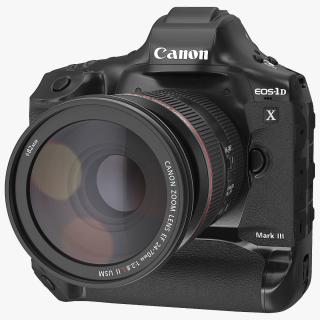 3D model Canon 1DX with Zoom Lens 24 70
