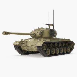 M26 Pershing Medium Tank with Dirt 3D model