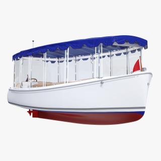 3D Electric Boat with Canvas Enclosures Rigged model