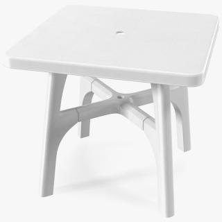 3D Square Outdoor Plastic Table model