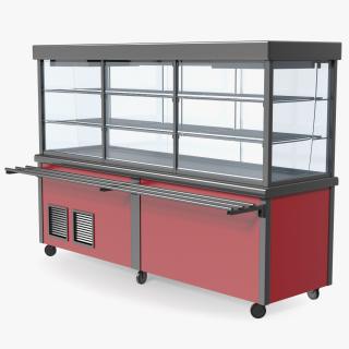 3D Refrigerated Display Case Self Service Line model