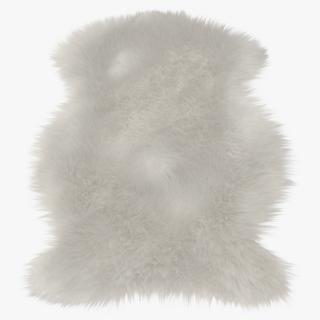 3D Natural Sheepskin Rug White Fur