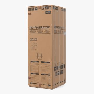 3D Refrigerator Cardboard Package Box New model